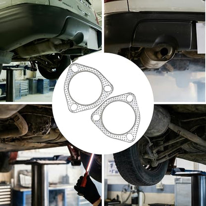 2.5 Inch Exhaust Gasket 3-Bolt 63.5mm Flange High Temperature Graphite - size: 2.5 in