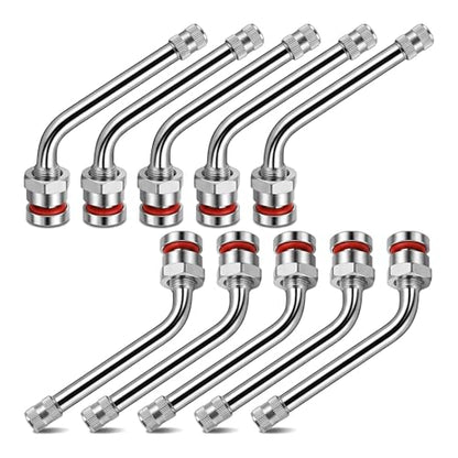 TR545D Truck Tire Valve Stem 10 Pack, 9.7mm Rim Hole, 22.5" 24.5" Aluminum