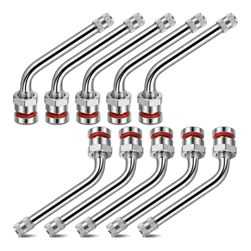 TR545D Truck Tire Valve Stem 10 Pack, 9.7mm Rim Hole, 22.5" 24.5" Aluminum