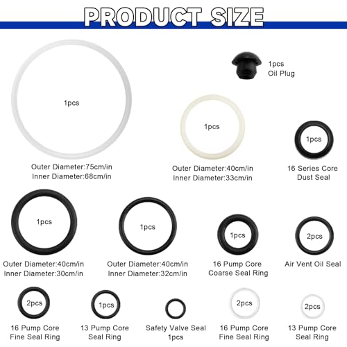 15PCs 3 Ton Floor Jack Seal Kit,Hydraulic Jack Rebuild Kit,3Ton Floor Jacks Repair Set, Seal Replacement Set Includes O-Ring Seal/Oil Plug,Sealing Car Accessories for 3-Ton Hydraulic Jacks