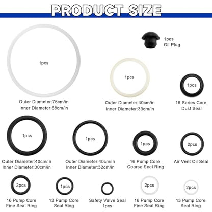 15PCs 3 Ton Floor Jack Seal Kit,Hydraulic Jack Rebuild Kit,3Ton Floor Jacks Repair Set, Seal Replacement Set Includes O-Ring Seal/Oil Plug,Sealing Car Accessories for 3-Ton Hydraulic Jacks