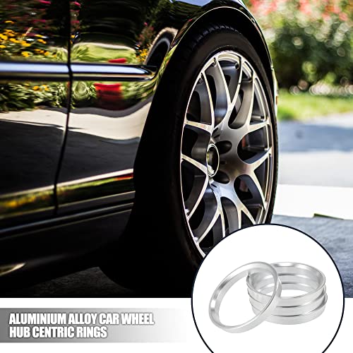 X AUTOHAUX 4pcs Aluminium Alloy Hub Centric Rings Wheel Bore Center Spacer - size: 64.1mm