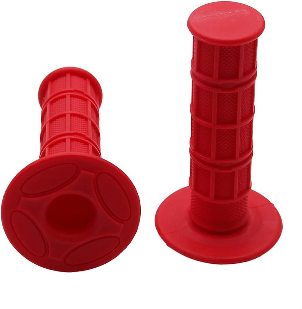 22mm 7/8" Motorcycle Rubber Handlebar Grips for 50cc-125cc Dirt Bike ATV Moto Pit Bike CRF50 XR50 KLX250 SSR125 CRF150F CRF230F CRF250F CRF450F TTR110 TTR125 YFZ RMZ KXF Parts 1Pair - color: Red