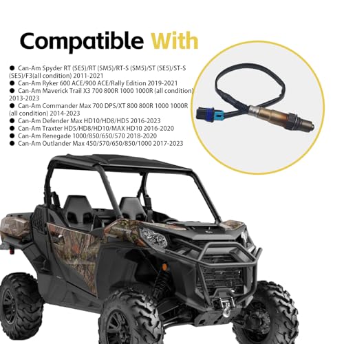 Oxygen Sensor Compatible with Can-Am Maverick 1000 800 Defender HD5 HD8