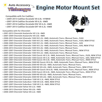 Engine Motor Transmission Mount Replace Kit for Trucks & SUVs - size: Set of 3