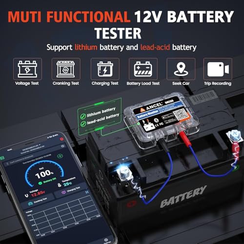 ANCEL BM200 Blue-US Battery Monitor 12V Automotive Bluetooth - color: Blue