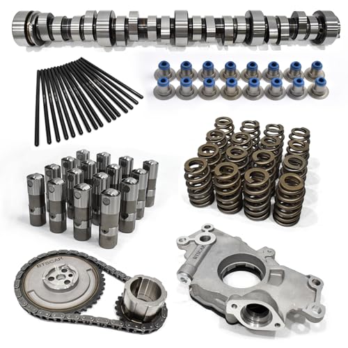 Replace Truck Camshaft Lifters Kits for 1997-2013 GM/Chevrolet Gen 3/4 LS 4.8/5.3/5.7/6.0/6.2 V8 LSx Engine, Includes LS Cam Kit for 5.3, Oil Pump, Timing Chain, Springs, Pushrods - color: With Timing Chain & M295 Oil Pump
