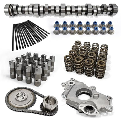Replace Truck Camshaft Lifters Kits for 1997-2013 GM/Chevrolet Gen 3/4 LS 4.8/5.3/5.7/6.0/6.2 V8 LSx Engine, Includes LS Cam Kit for 5.3, Oil Pump, Timing Chain, Springs, Pushrods - color: With Timing Chain & M295 Oil Pump