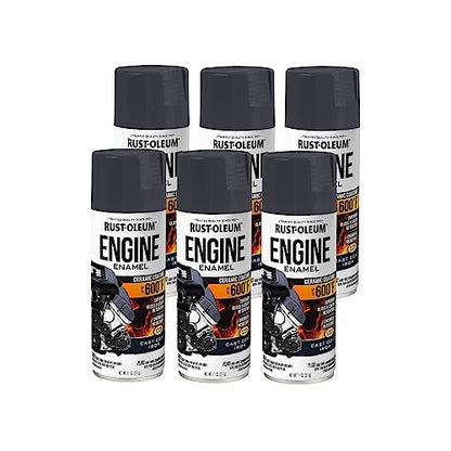 Rust-Oleum Automotive Engine Enamel Spray Paint, Cast Coat Iron - color: Cast Coat Iron, size: 11 Ounce (Pack of 6)