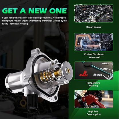 CDWTPS Aluminum Engine Coolant Thermostat Housing Assembly fit for Chevy - size: 902-821