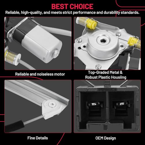 BDFHYK 741-680 Power Window Regulator with Motor Front Right Compatible with Nissan Frontier 1998-2004, Compatible with Nissan Xterra 2000-2004 - size: Front Right, style: 1998-2004 Nissan Frontier