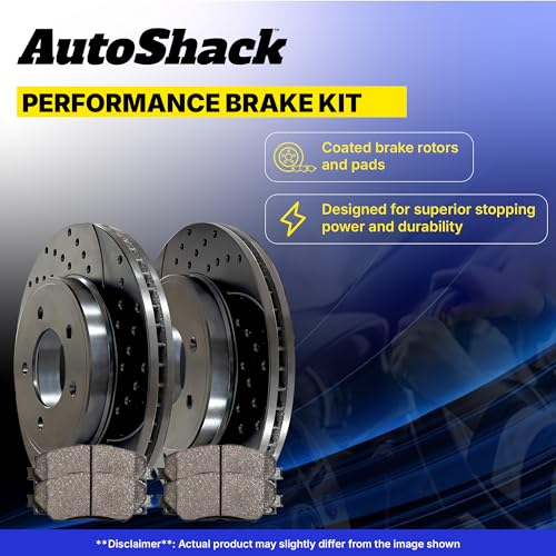 AutoShack Front & Rear E-Coated Rotors & Ceramic Pads for VW Jetta 2006 - style: NightGuard & Pad