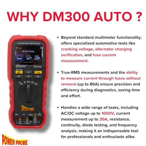 Power Probe Automotive Test Meter with Guided Testing (DM300AUTO)