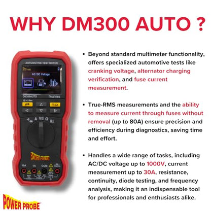 Power Probe Automotive Test Meter with Guided Testing (DM300AUTO)