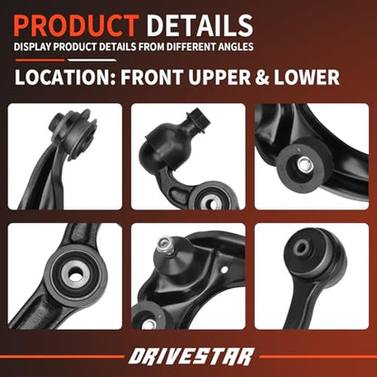 Front Lower Upper Control Arms, w/Ball Joints, 6PCS - size: CAK1085