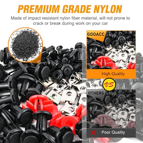 GOOACC 941Pcs Car Retainer Clips and Auto Body Fasteners Assortment - color: 900Pcs Clips + 41 Remover