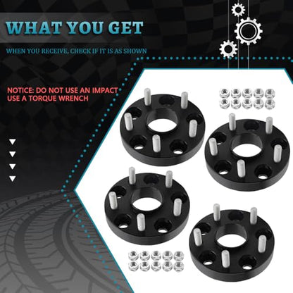 IRONTEK 5x114.3mm Wheel Spacers Compatible for Lexus ES300 300h, GS300 350 430 450, IS250, LS400 430; for Toyota Tacoma, Highlander, Rav4, Avalon Forged 1in Thread Pitch M12x1.5 Hub Bore 60.1mm 4PCS - size: 5x4.5-1in-4PCS