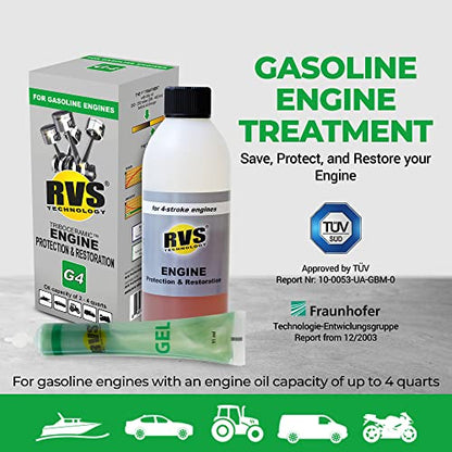 G4 Engine Oil Treatment, for Gasoline Engines with a Motor Oil Capacity up to 4 quarts; Save Fuel, Boost Power and Safely Restore and Protect Your Car, Truck, and All Other Engines - size: 4 Qts