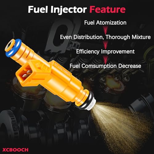 Fuel Injectors Set of 8 Compatible with Ford for E-350