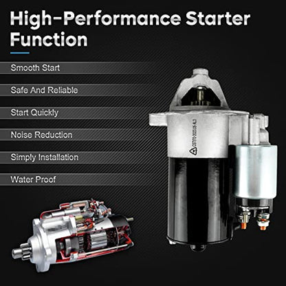 New Starter Fit for 4L Ford Explorer 1997-2010, Explorer Sport Trac 2001-2010, Mustang 2005-2010, Ranger 4.0L 1997-2011, Aerostar 1997, for 4L Mazda B4000 1998-2007, for 4L Mercury Mountaineer 1998-20