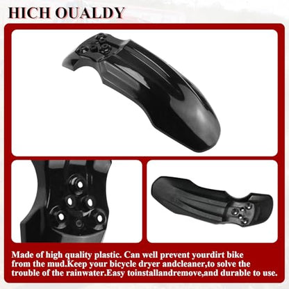Plastic Front Wheel Mud Guard Motorcycle Fender Protector Black - color: Black