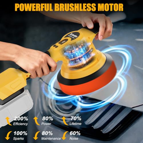20V Brushless 6-Inch Random Orbital Cordless Buffer Polisher Kit