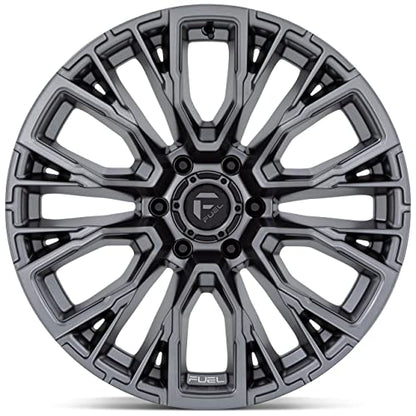 FUEL OFF-ROAD D848 REBAR 17X9, 6X5.5, 5.04, 1mm MATTE GUNMETAL - D84817908450 - color: MATTE GUNMETAL, size: 17X9,6X5.5,1mm