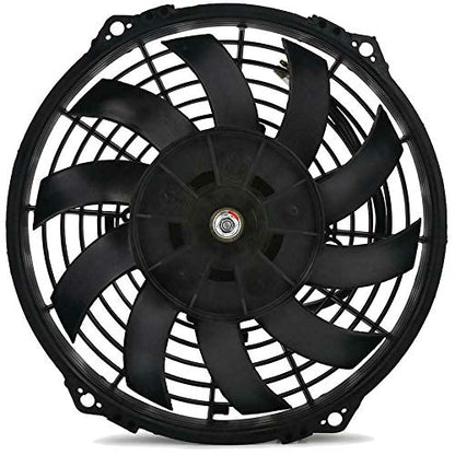 30 Row Engine Transmission Oil Cooler Electric Fan 6AN in-Line Hose End Fitting 180'F Degree Thermostat Temperature Switch Relay Wiring Kit