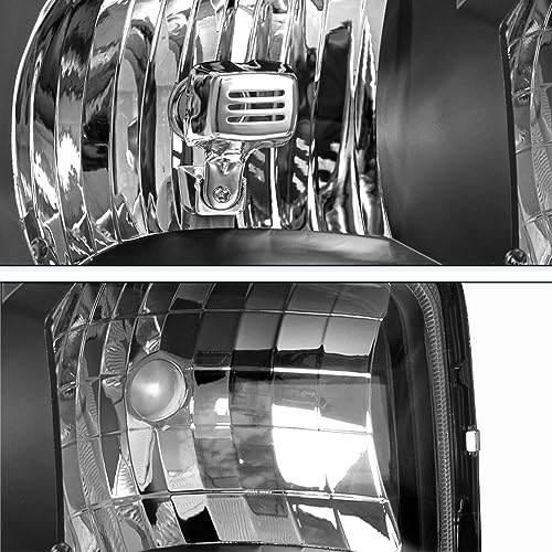 for 1999-2007 GMC Sierra 1500 2500 3500 & 99-06 GMC Yukon Halogen Headlight - color: Black Clear