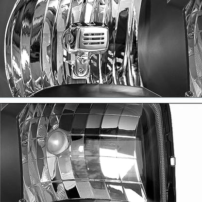 for 1999-2007 GMC Sierra 1500 2500 3500 & 99-06 GMC Yukon Halogen Headlight - color: Black Clear