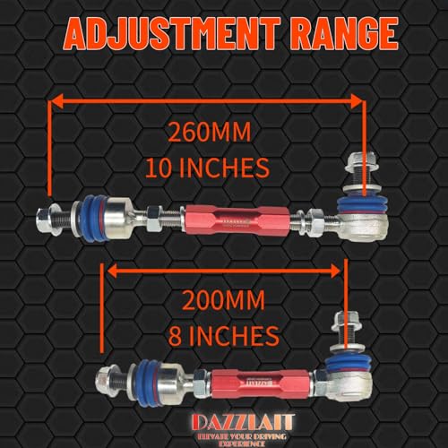 AD-R-BLUE Rear Adjustable Sway Bar End Links Kit Blue, Fit for Toyota FJ CRUISER 4WD 2006-2018 | LAND CRUISER PRADO 120 Series 2002-2010 | LAND CRUISER PRADO 150 Series 2010-2023 | Lexus GX470 2003-09 - size: Rear Sway Bar Links(BLUE)