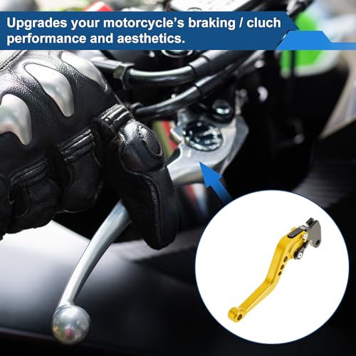 Short Brake Clutch Levers for Yamaha Raptor 660 01-04 Gold Tone - color: Gold Tone