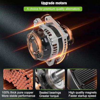 SCITOO 11323 Alternator 12V 130A fit for Toyota for RAV4 3.5L 2006-2008 - size: Small, style: 11323 Alternator