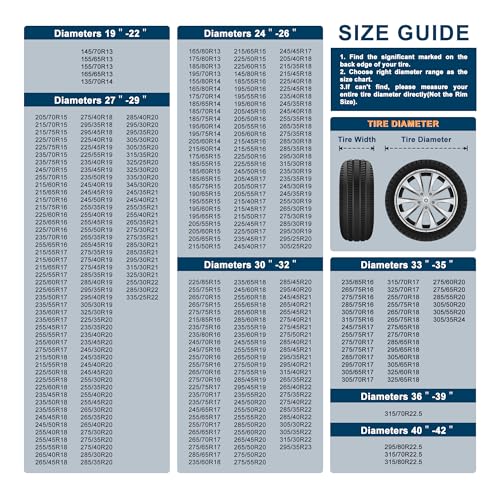 RV Tire Covers Set of 4 for All-Weather Heavy Duty Wheel Covers, Waterproof UV Sun Protector 420D Oxford for Trailer, Camper, Truck, Motorhome, SUV Universal Fits Diameters 30-32 inch - size: Fits Diameters 30-32 inch
