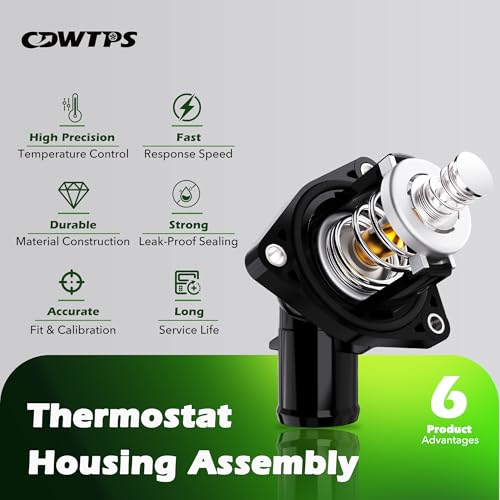 CDWTPS Engine Coolant Thermostat Housing Assembly fit for Chevrolet&GMC - size: 902-2090
