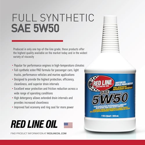 Red Line 11605 SAE 5W50 Fully Synthetic Motor Oil - 1 Gallon - size: Gallon