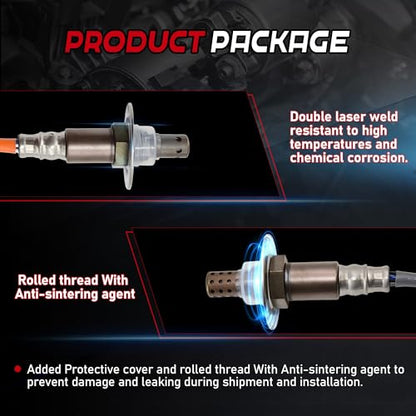 2Pcs Oxygen Sensor Upstream 234-9123 & Downstream 234-4445 Compatible for 2006-2009 Subaru Forester Impreza Legacy Outback [2.5L H4] Only not for Turbocharged - size: 234-9123 # 234-4445