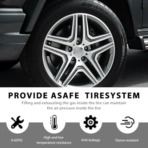 4 PCS TPMS 20008 Tire Valve Stem, Rubber Snap-in Tire Valve Stem Replacement Set, Tubeless Tire Pressure Sensor Valve stem for Charger Enclave Escalade Avalanche Sierra - color: 4PCS