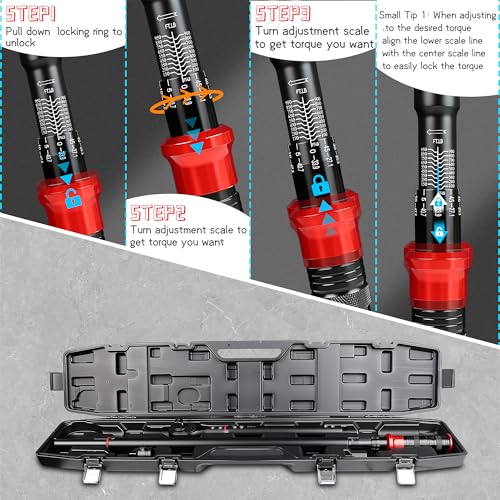 3/4-Inch Drive Torque Wrench 100-950ft.lb/135.58-1288.03Nm - size: 3/4" 1PC