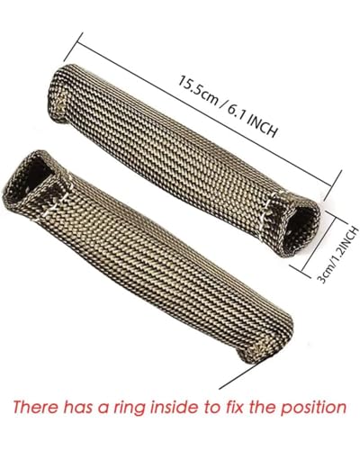 Spark Plug Wire Heat Shield Spark Plug Wire Heat Shield Sleeve Spark Plug Boot Protector Boots Wrap for SBC BBC 350 454 8PCS Plug Wire Covers - 2500F High Temp Protection （Titanium ） - color: Titanium