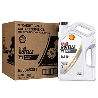 ROTELLA 550045381-3PK T1 40 1 Gal. 3pk. Cf/CF-2 Motor Diesel Oil, 1 Gallon, 3 Pack - size: 1 Gallon, Pack of 3, style: New Packaging