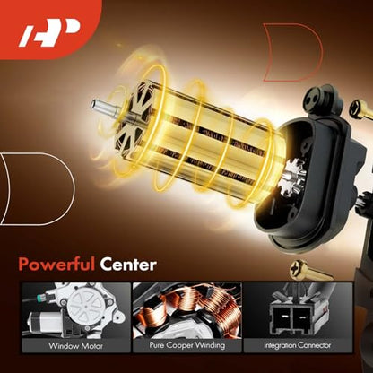 A-Premium Front Passenger Side Power Window Regulator with Motor (2-Pin) - style: Front Passenger(RH)