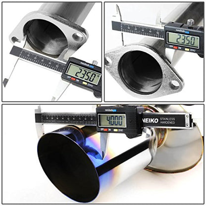 Auto Dynasty 4" Burnt Catback Exhaust Tip System For 2006-2009 Mitsubishi - color: Burnt Tip