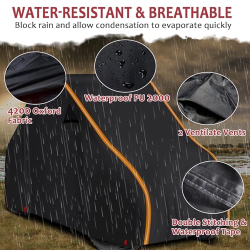 StarknightMT Heavy Duty UTV Cover 2 Seater Waterproof 420D Oxford Windproof - size: 134 x 75 x 62 inches