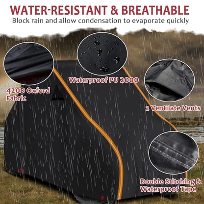 StarknightMT Heavy Duty UTV Cover 2 Seater Waterproof 420D Oxford Windproof - size: 134 x 75 x 62 inches