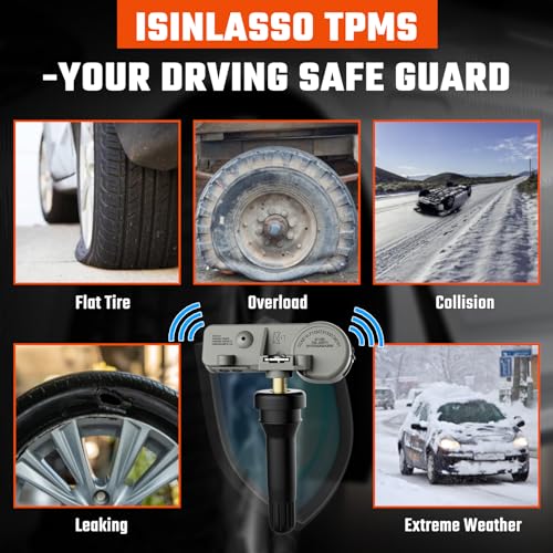 TPMS Sensor, GM 315MHZ Pre-Programmed Tire Pressure Sensors 13581558 4PCS