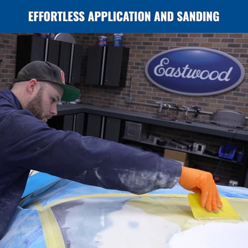 Eastwood Contour Premium Lightweight Automotive Body Filler | Light Weight Quik Dry Formula Body Fillers For Cars | Easy Spread and Effortless Clog-Free Sanding For Car Scratches, Holes & Dents | 3L - size: 101.44 Fl Oz (Pack of 1)