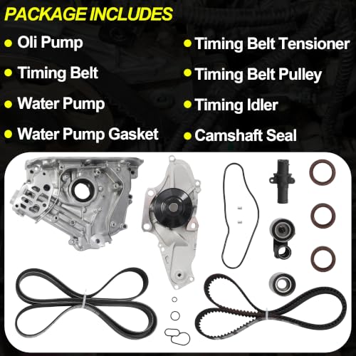 J35Z2 3.5 Timing Belt Kit w/Water Oil Pump Fit for 2007-2017 Honda Acura - size: 3.5 Timing Belt Kit w/Water Pump Oil Pump