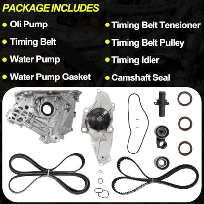 J35Z2 3.5 Timing Belt Kit w/Water Oil Pump Fit for 2007-2017 Honda Acura - size: 3.5 Timing Belt Kit w/Water Pump Oil Pump
