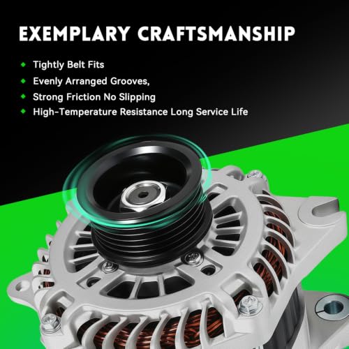 11273N Alternator 150A Fits for 2007-2014 Ford Edge, 2010-2012 Fusion 3.5L, 2008-2012 Taurus, 2007-2012 Lincoln MKZ, 2007-2010 MKZ MKX All Engine, 2010 MKS 3.7L, A3TJ1291, A3TJ1291ZC, PG11273 - size: 11273N